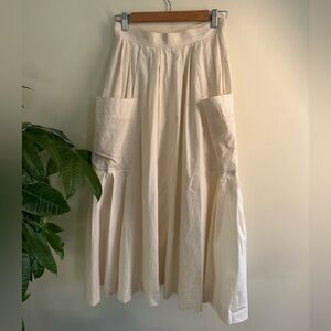 VTG Van Laack Long Cream Silk Skirt